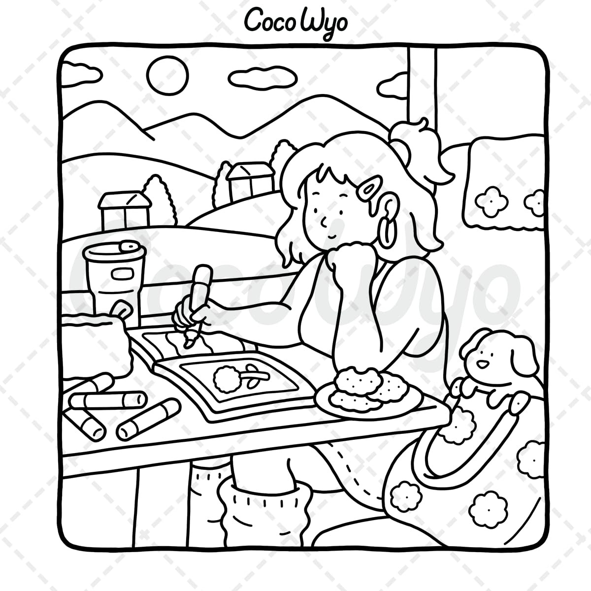 Girl Moments Vol 2 Coloring Book for Adults and Teens Featuring Cute Cozy Daily