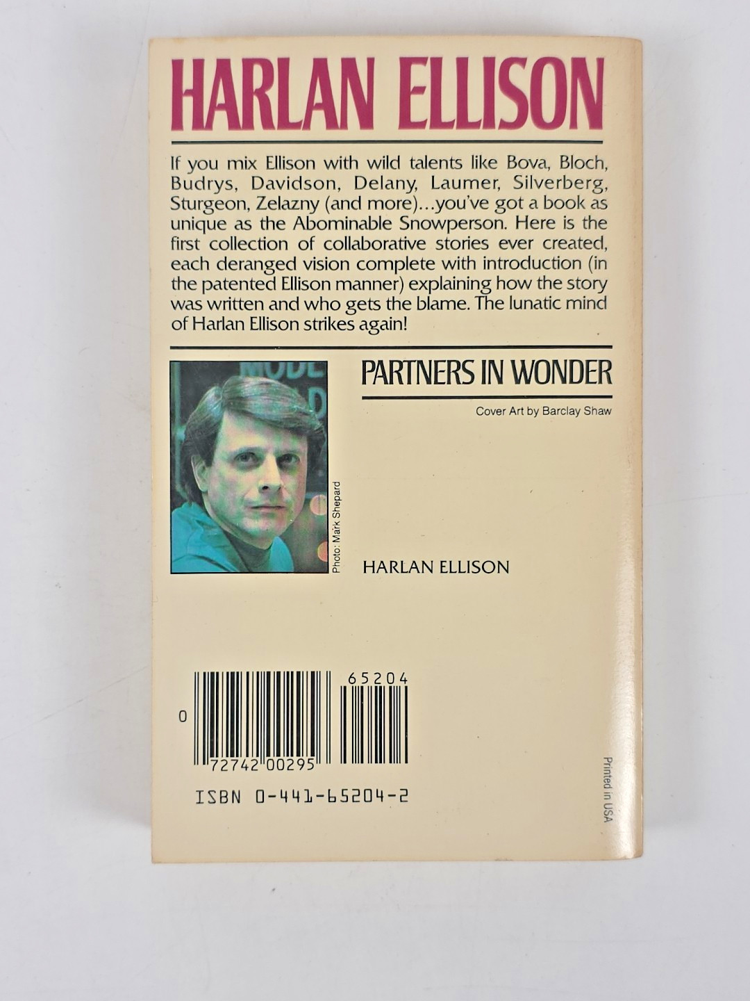 4 Harlan Ellison Lot ~ 1980s Paperbacks ~ Glass Teat, Spider Kiss, Wonder & More