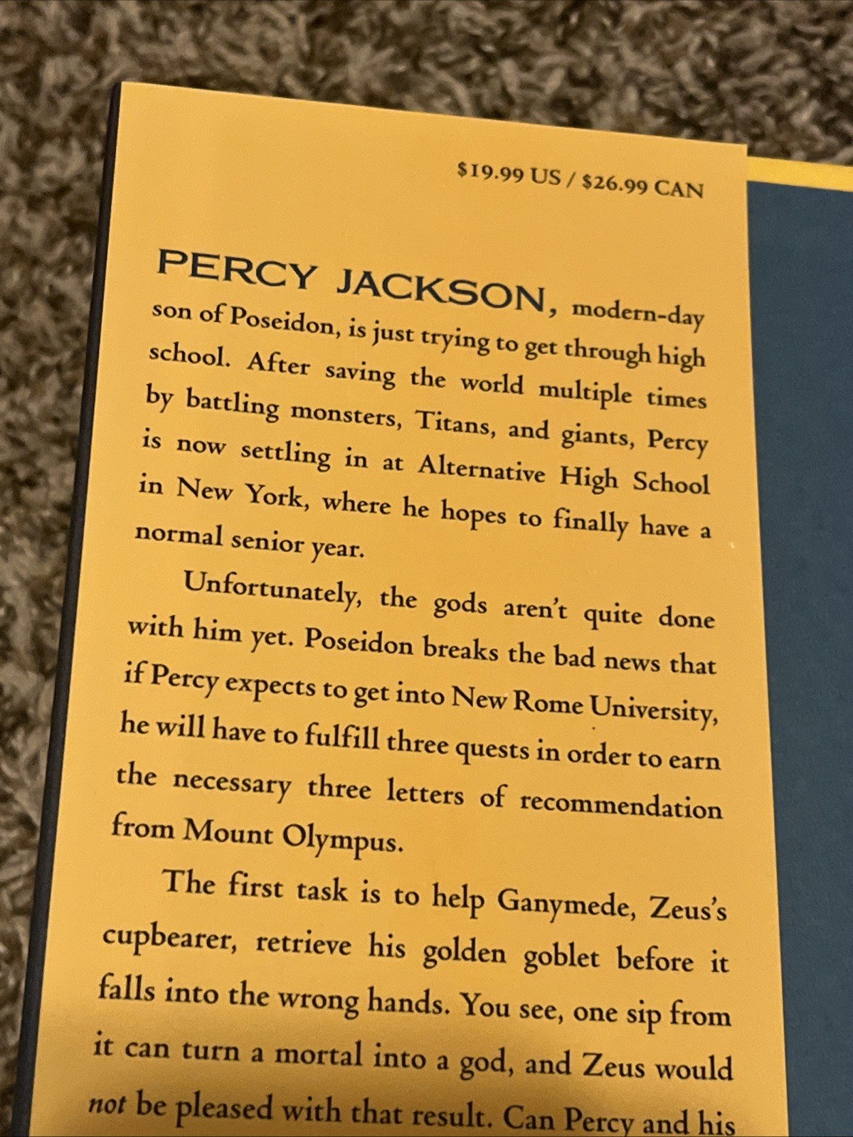 Rick Riordan *SIGNED* The Chalice of the Gods Book – Disney – Percy Jackson
