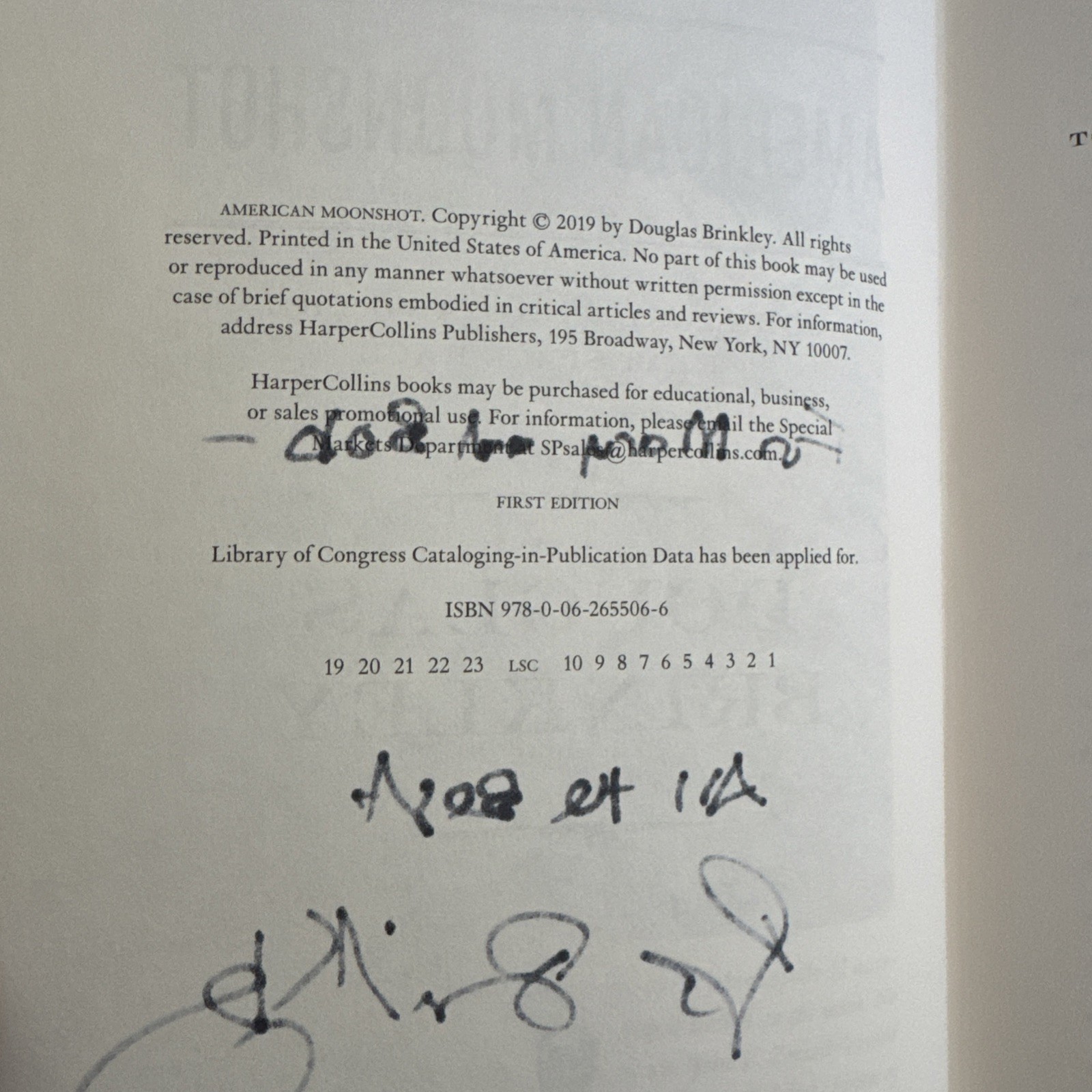 American Moonshot: John F. Kennedy… by Douglas Brinkley SIGNED 1st Ed HC/DJ