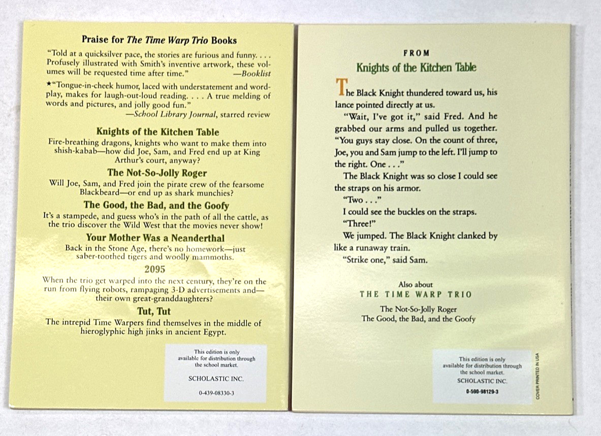 The Time Warp Trio Series Lot of 8 PB Books by Jon Scieszka, Lane Smith