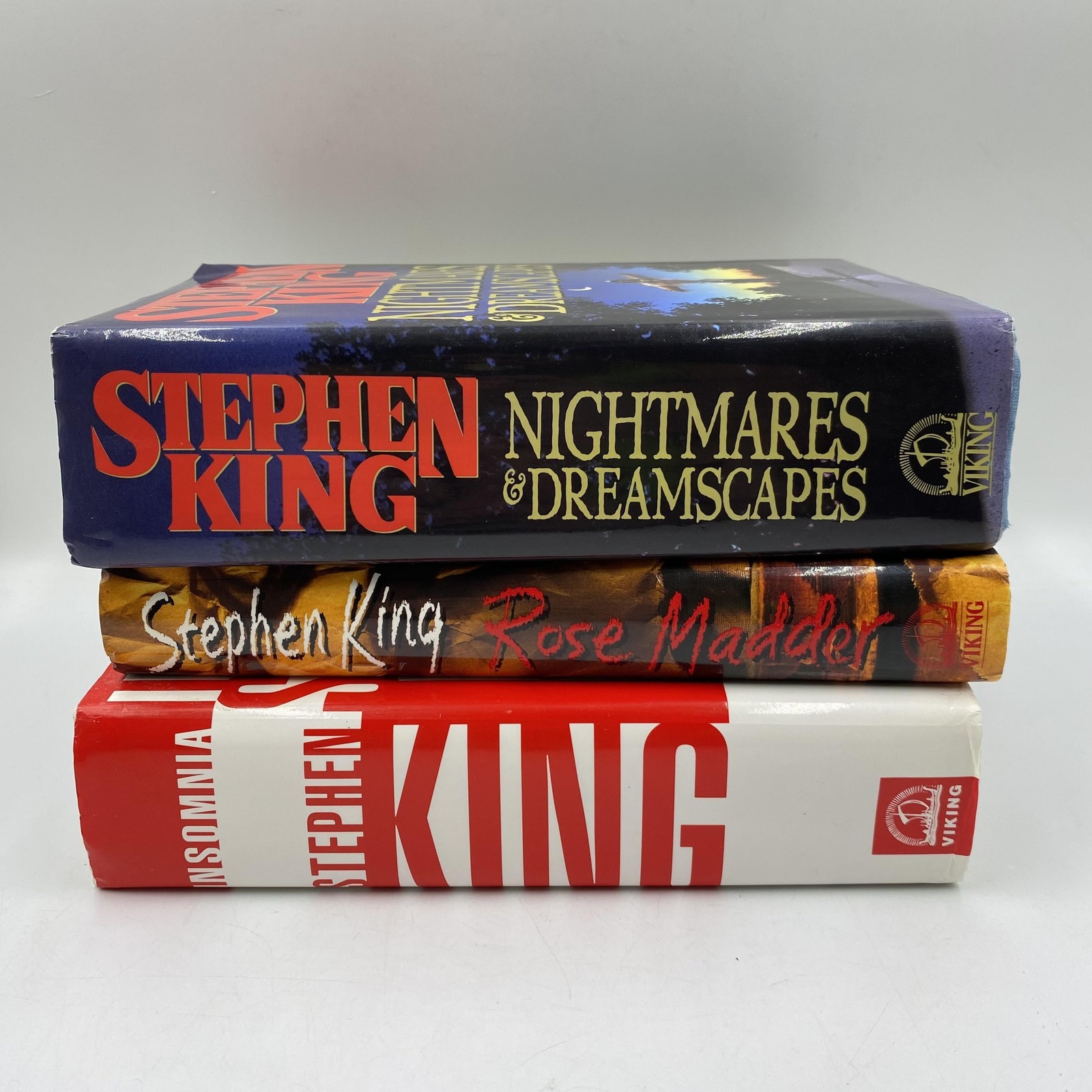 Vintage Stephen King Nightmares Dreamscapes Rose Madder Insomnia Lot 3 HC Horror