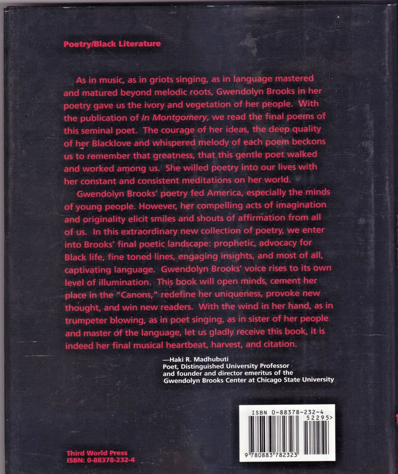 In Montgomery : And Other Poems by Gwendolyn Brooks (2003, Hardcover)