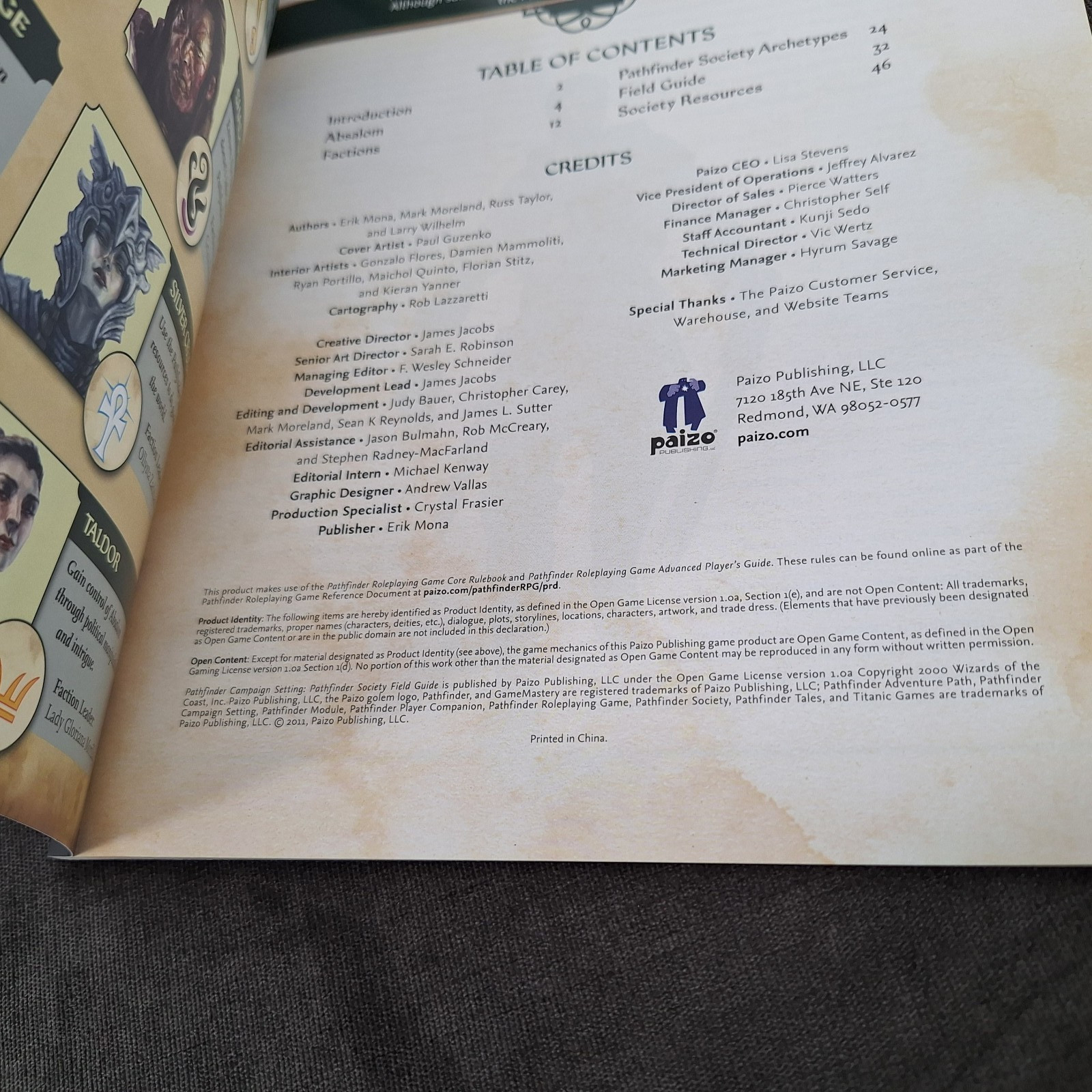 Pathfinder Society Field Guide by Paizo Publishing Staff (2011, Trade Paperback)