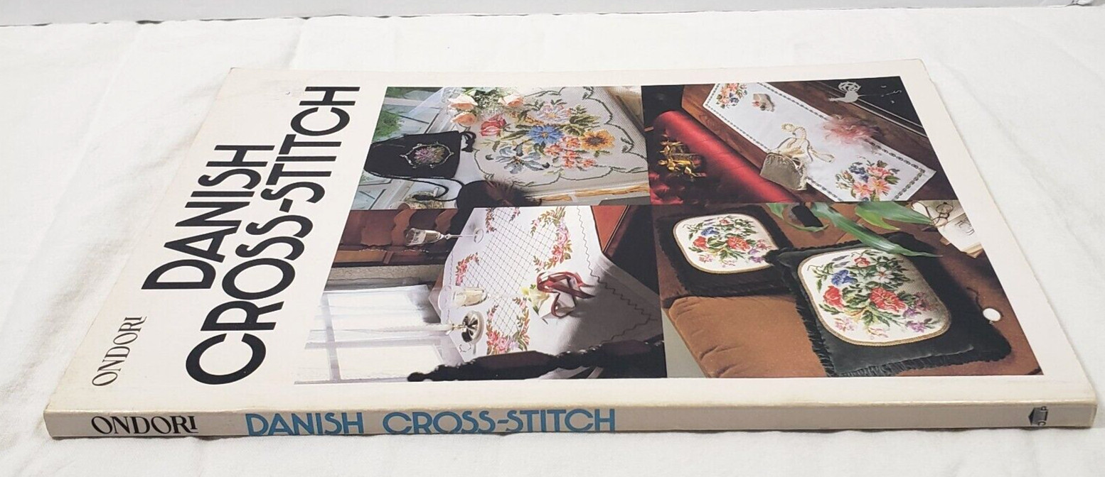 Danish Cross Stitch Ondori Pattern Book Pillows, Bags, +++ 1985 Japan 111 pages
