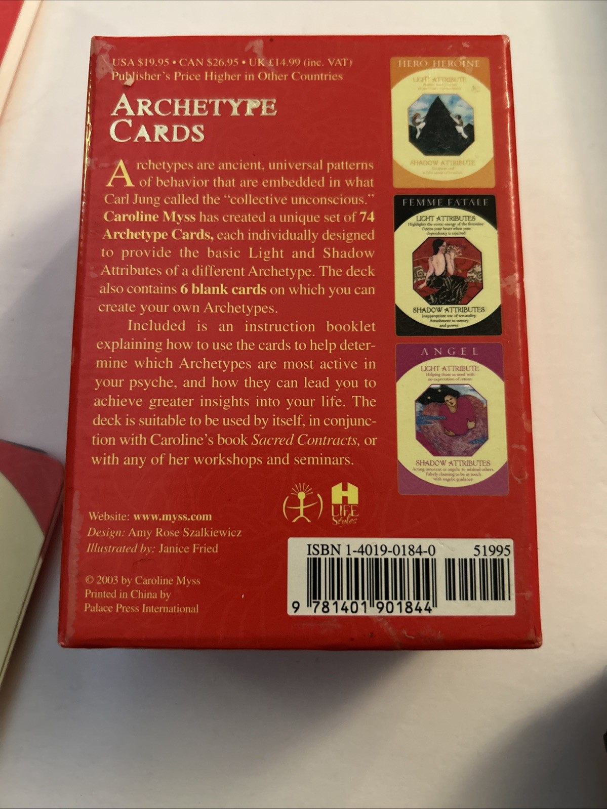 Archetype Cards by Caroline Myss (2003, Cards,Flash Cards) Tarot Metaphysical