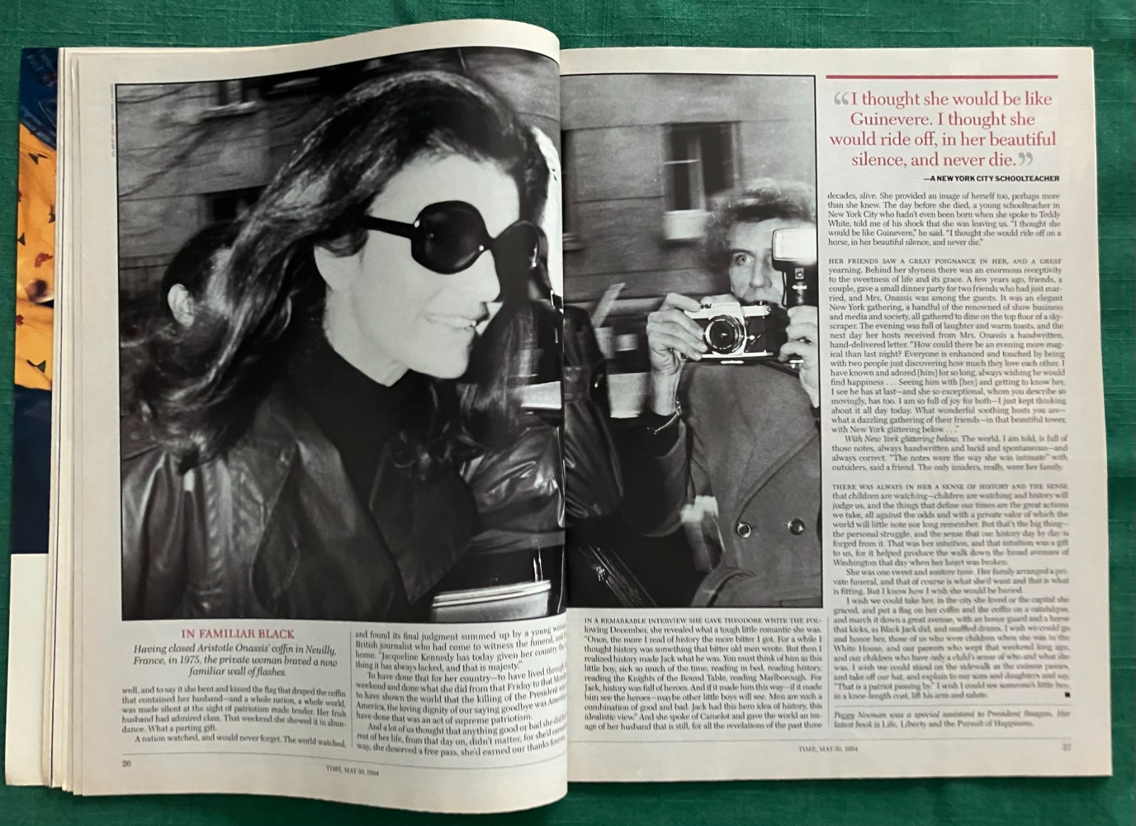 Time Magazine May 30 1994 – Jacqueline Kennedy Onassis 1929-1994