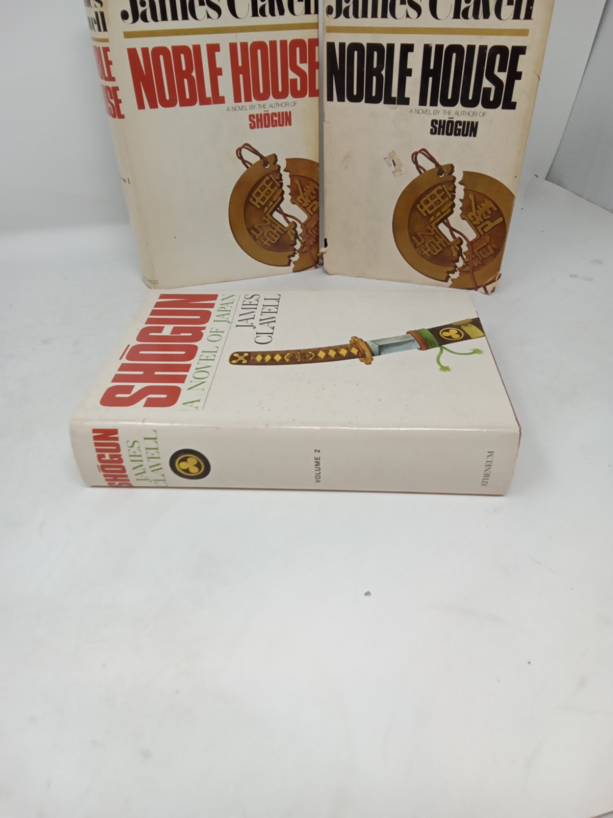 James Clavell Shogun 2 Noble House Hardcover Book Club Edition Volume 1 & 2 Lot
