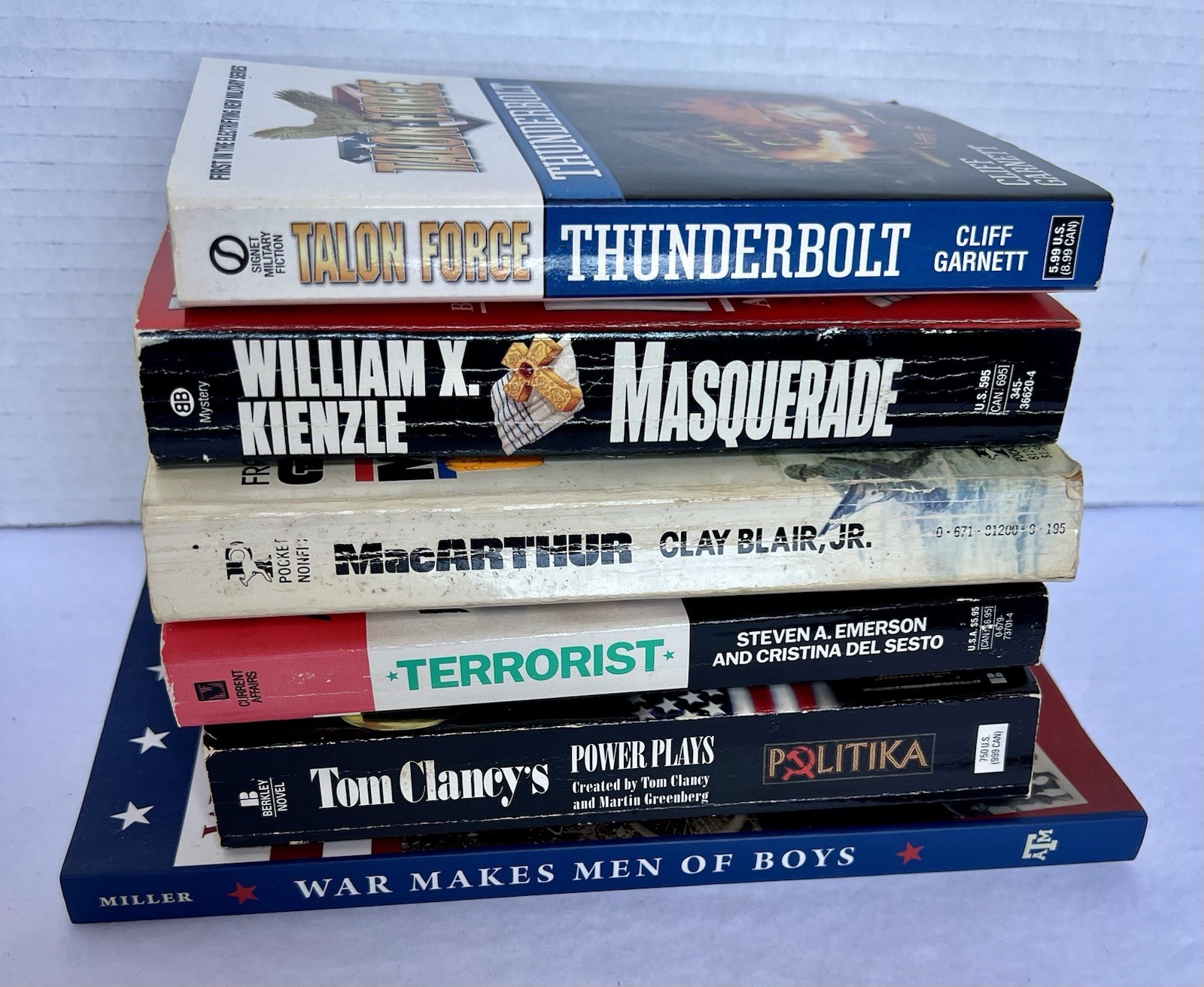 Lot Of 6 Military/War Paperback Books / Novels Fair-good Pre Owned 2lb 6.1oz