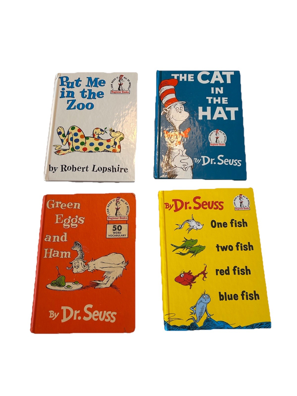 Dr. Suess Set/4 Books Classic Set Collectible Illustrated Fun Rhymes Vintage