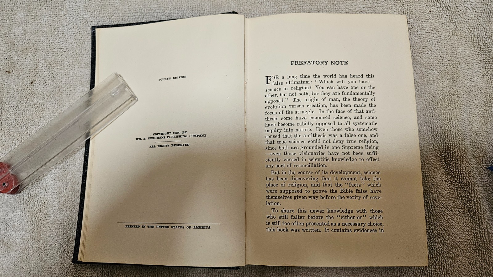 ‡ 🐒 Theory of Evolution and Facts of Science by Rimmer • 1935 HC 4th Ed Ex-Libr