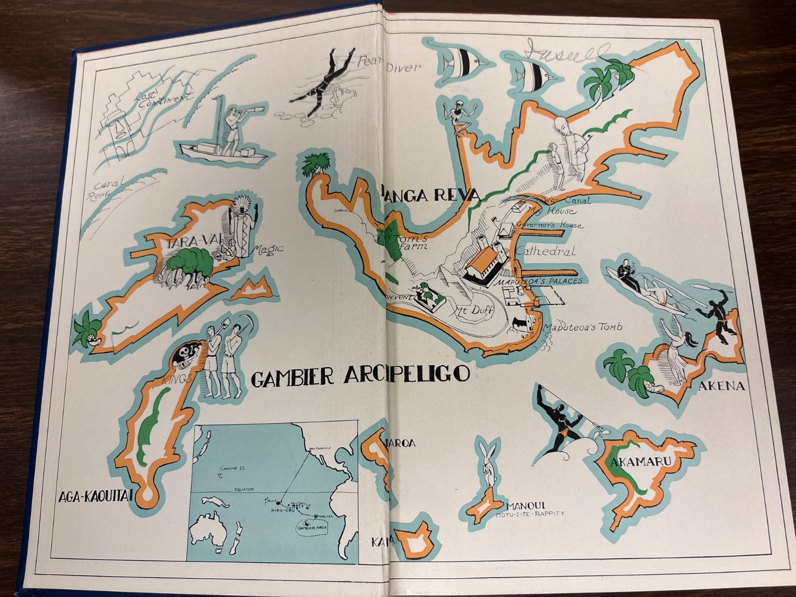 Manga Reva : The Forgotten Islands by Robert Lee Eskridge – 1st Edition – 1931