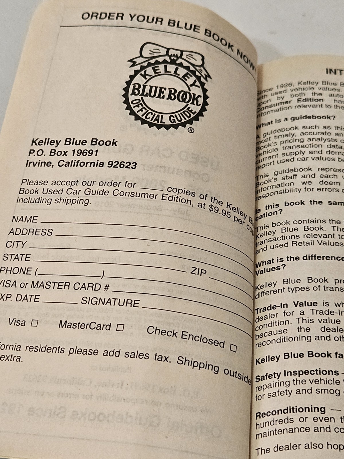 KELLEY BLUE BOOK USED CAR GUIDE 1995-2009 JULY- SEPTEMBER