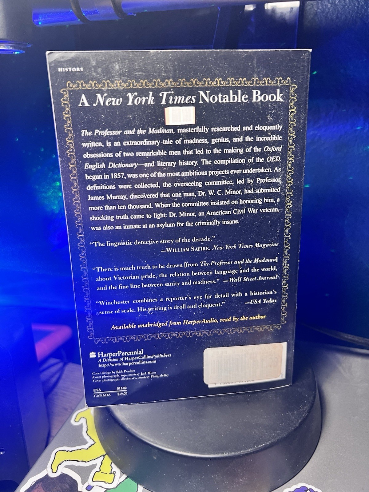 Professor and the Madman By Simon Winchester (Trade Paperback, 1998)