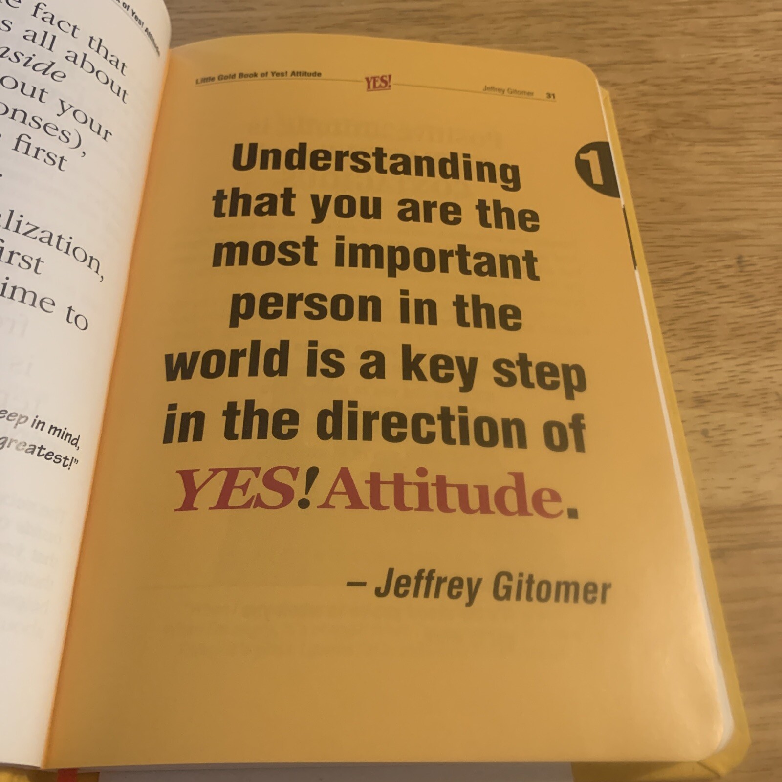 Little Gold Book of YES! Attitude: Hardcover Book By Jeffrey Gitomer