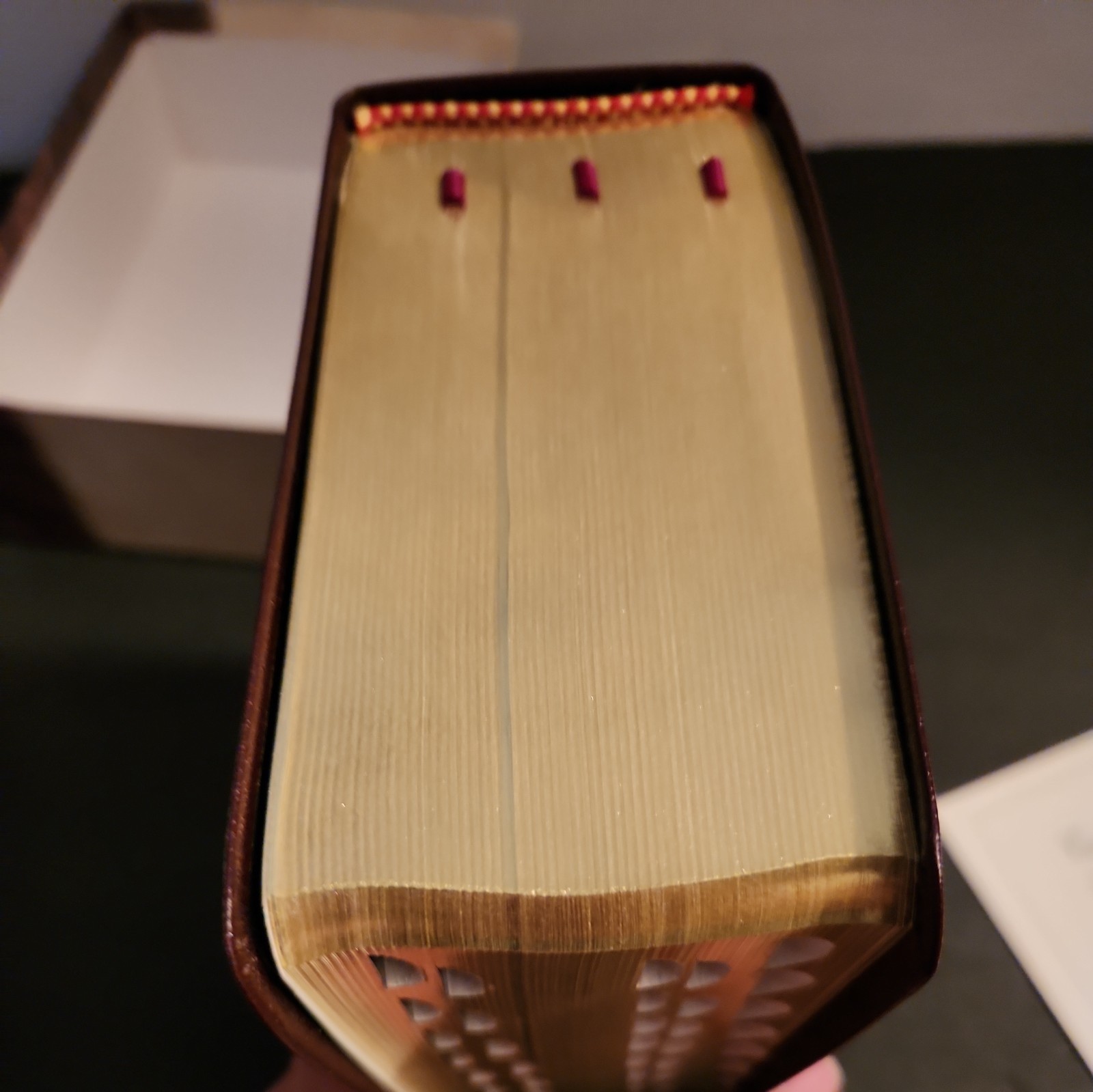 Bible Book of Mormon Doctrine Pearl indexed1999 bendable leather bound quadruple