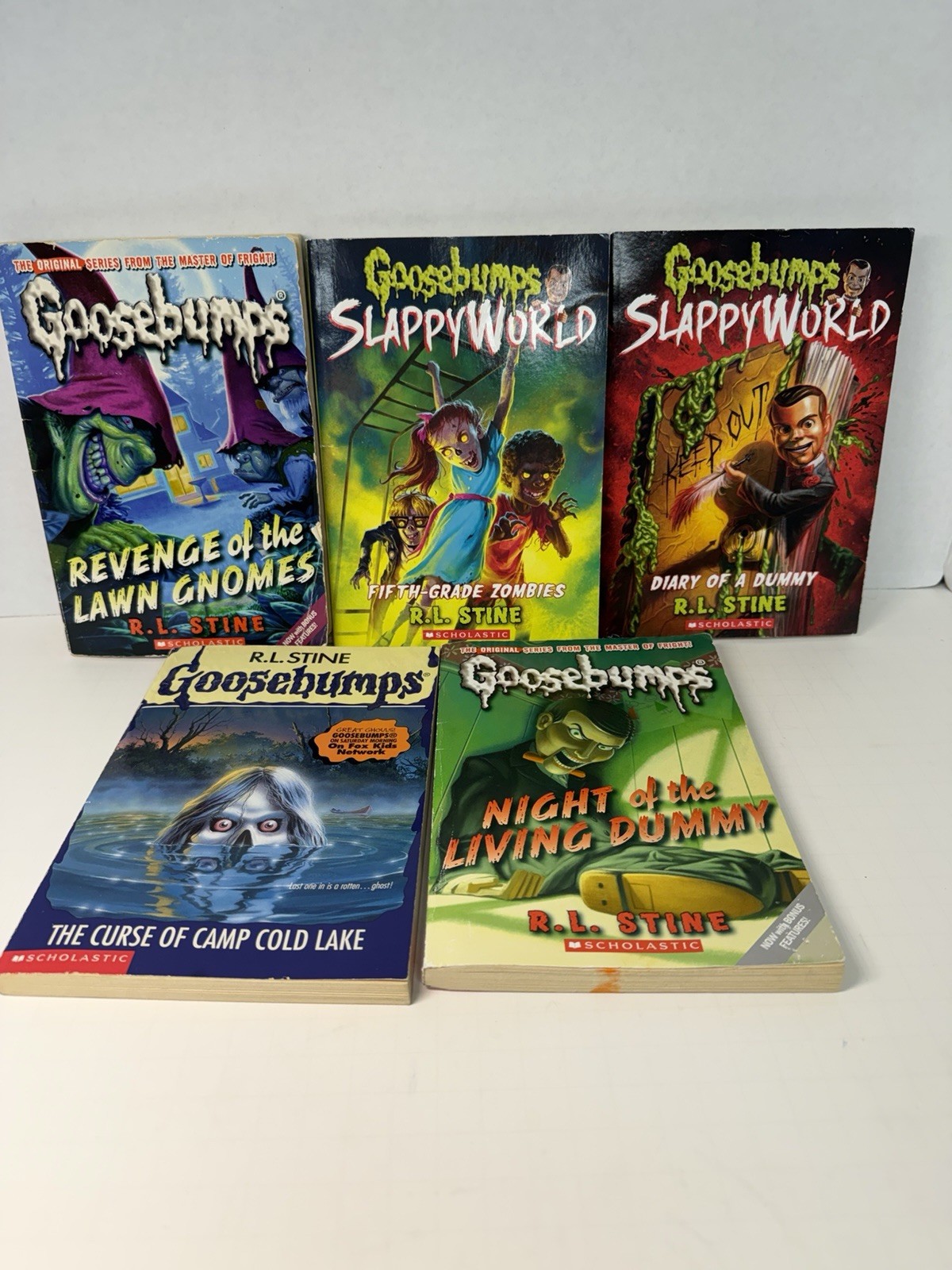 Goosebumps Book Tin And Misc R.L. Stine Horror Kids Edition Lot Scholastic