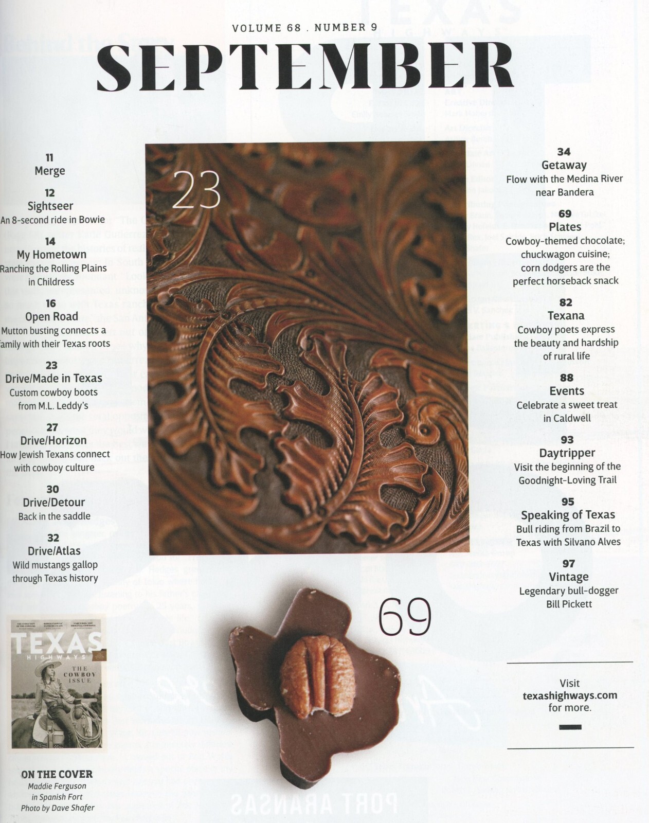 TEXAS MONTHLY Magazine – September 2021 with Maddie Ferguson on the cover