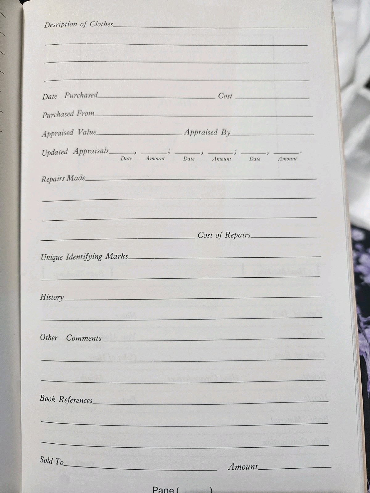 VINTAGE, PAPERBACK PERSONAL DOLL INVENTORY BOOK FOR COLLECTABLE DOLLS