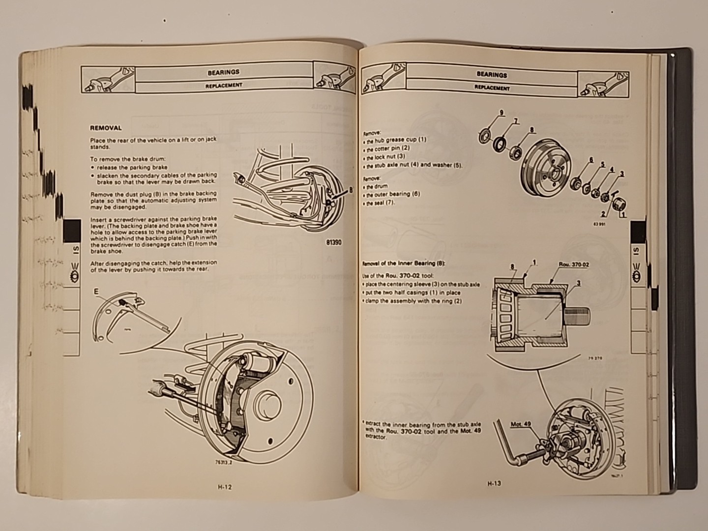 Renault Fuego M.R.238 Workshop Manual 1368-136A 1982 Engine Repair Maintenance