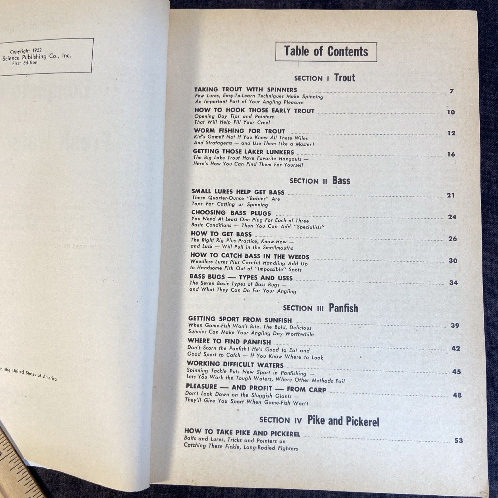 Outdoor Life -Complete Guide To Fresh Water Fishing-1952 First Edition-250 Pages