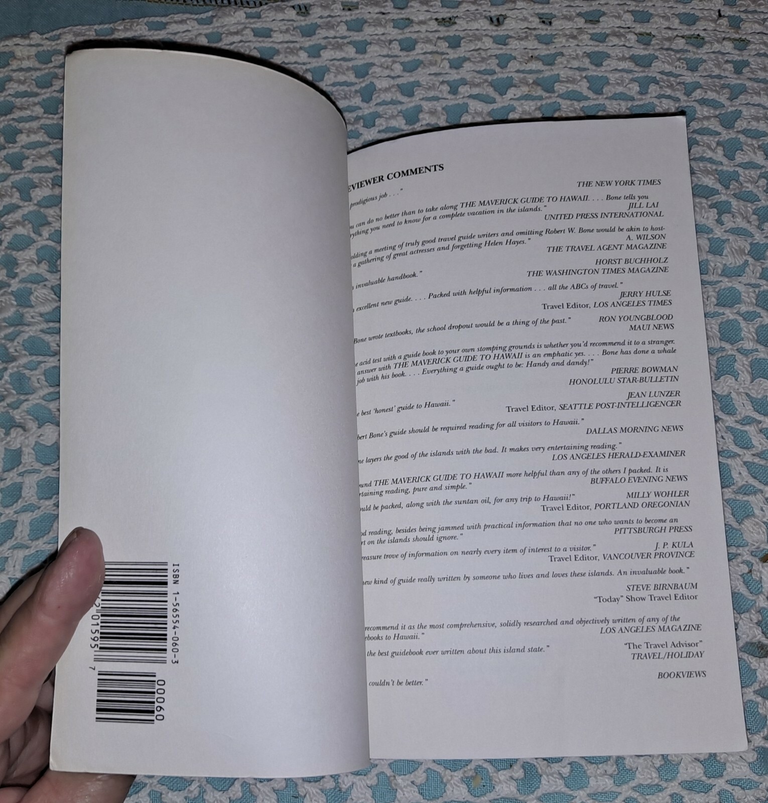 Maverick Guide to Hawaii by Robert W. Bone, 1995 (19th Edition), 444 pages, PB