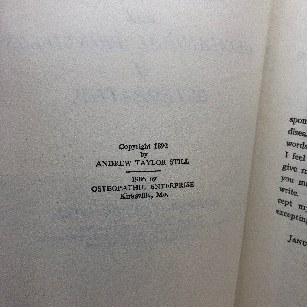 The Philosophy and Mechanical Principles of Osteopathy