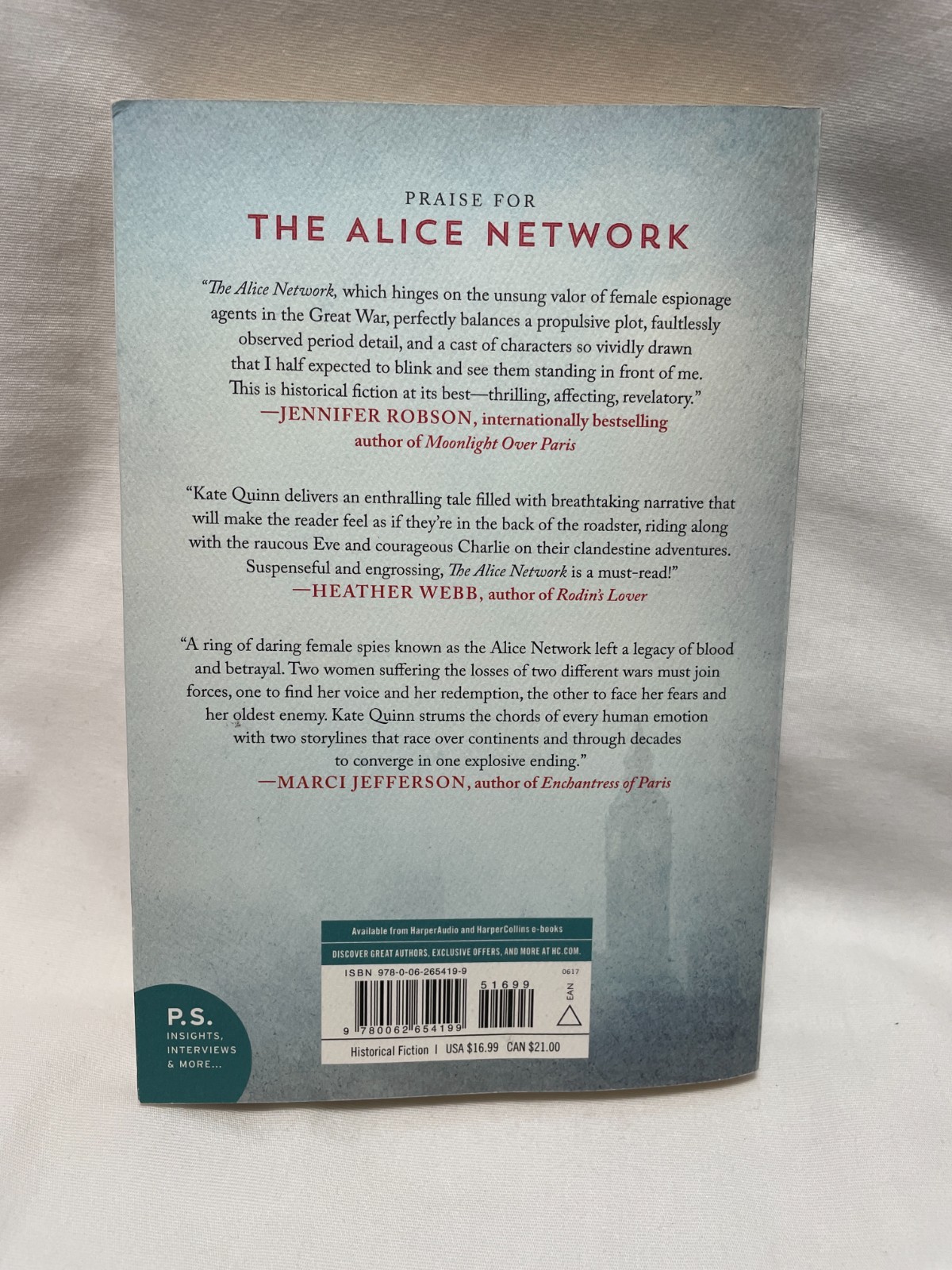 The Alice Network by Kate Quinn Paperback New