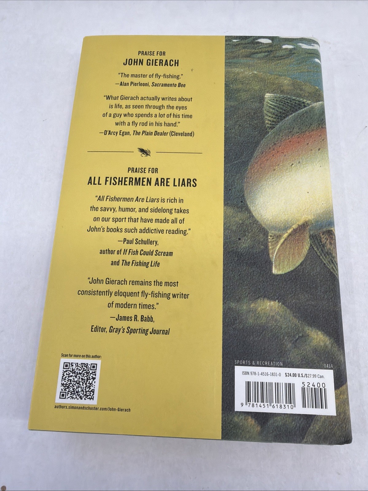 All Fishermen Are Liars Hardcover John Gierach