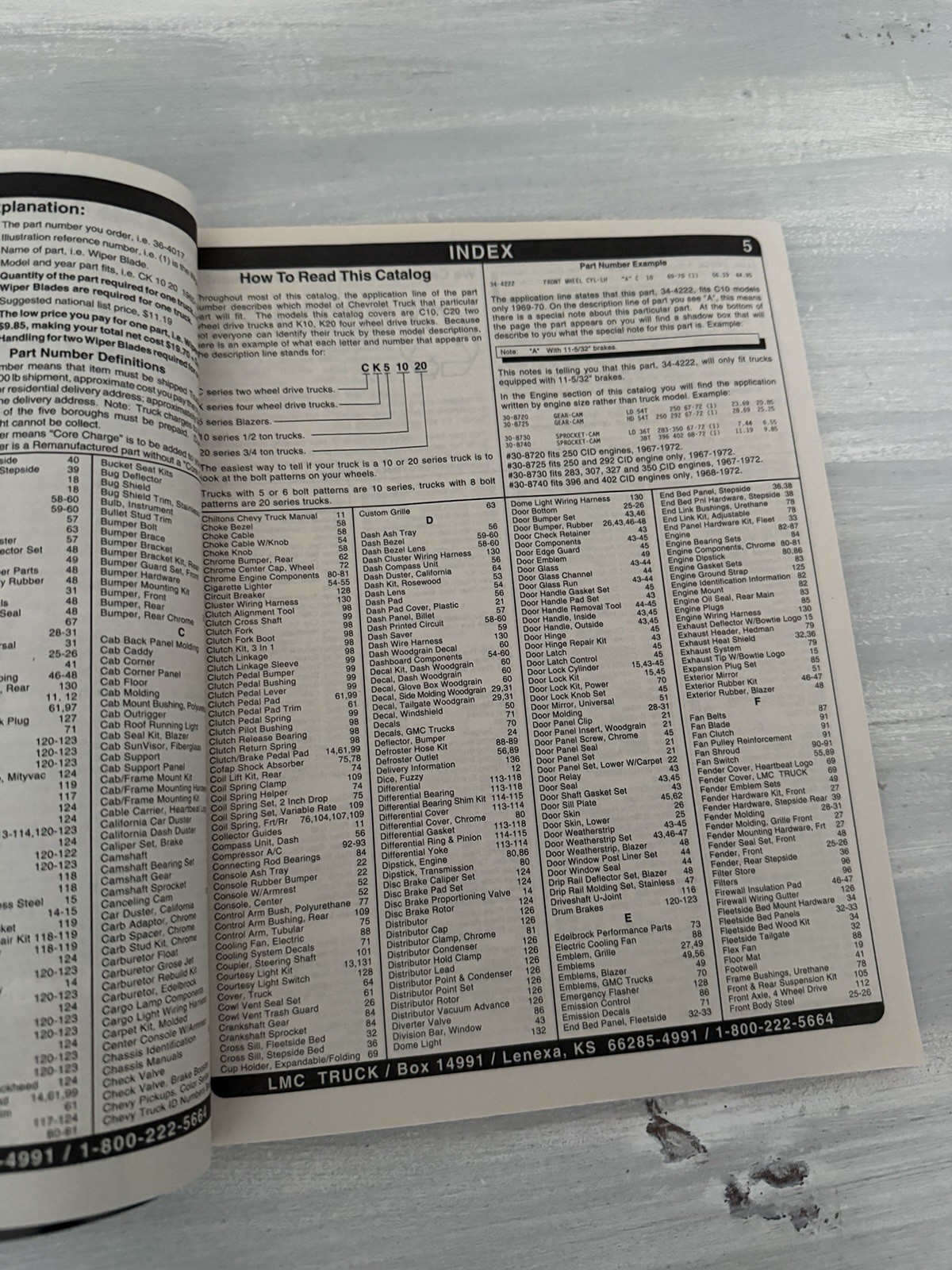 LMC TRUCK Catalog 1960-72 Chevrolet Truck & Blazer Parts 1997 136 pages