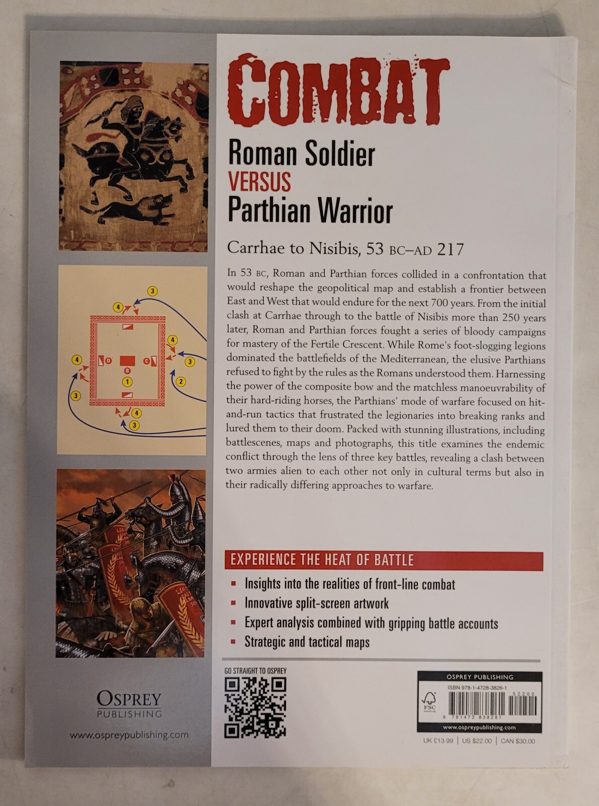 Osprey – Combat 50: “Roman Soldier vs Parthian Warrior” by Si Sheppard (2020)