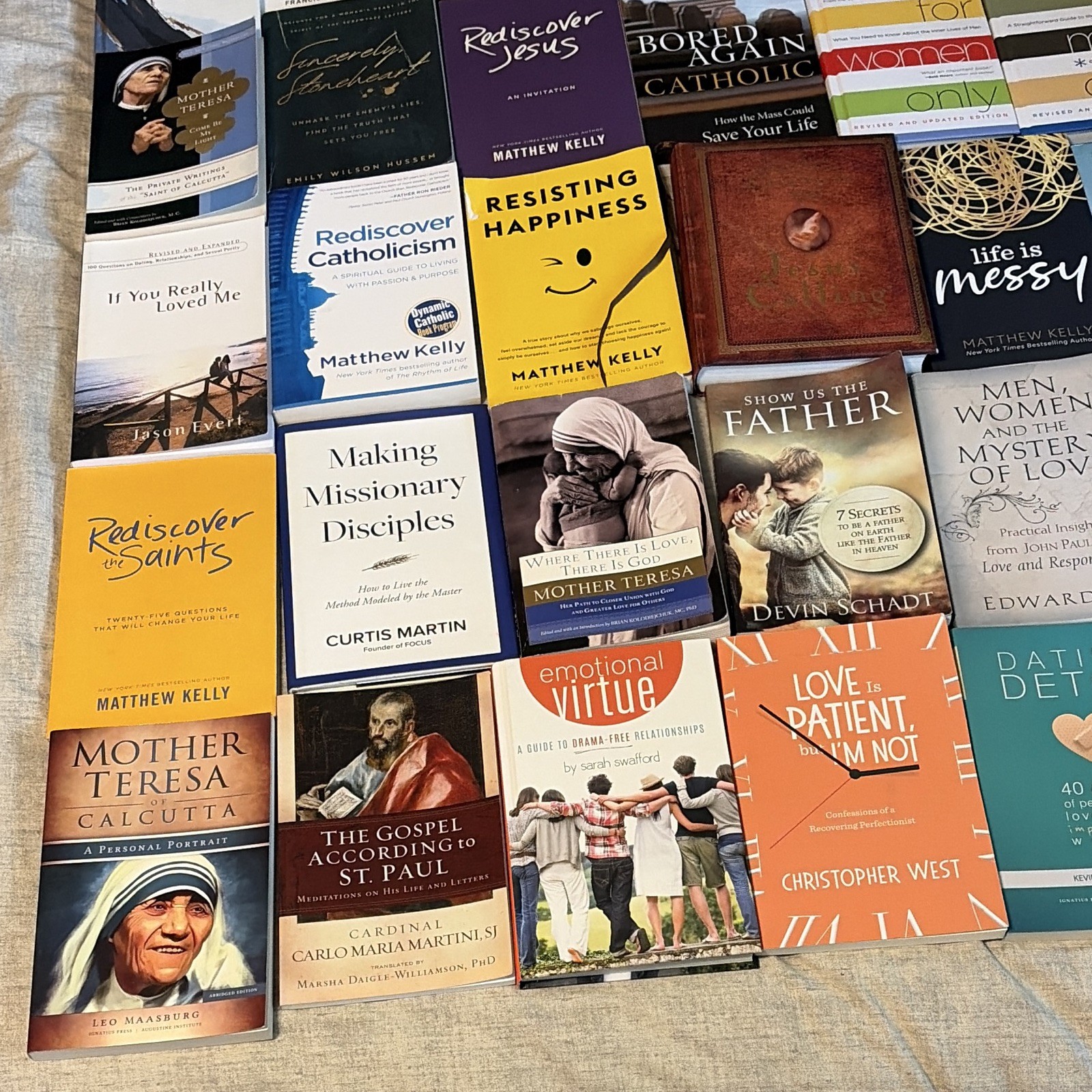 Catholic & Christian Book Lot (34) Matthew Kelly, West, Prayer, Marriage