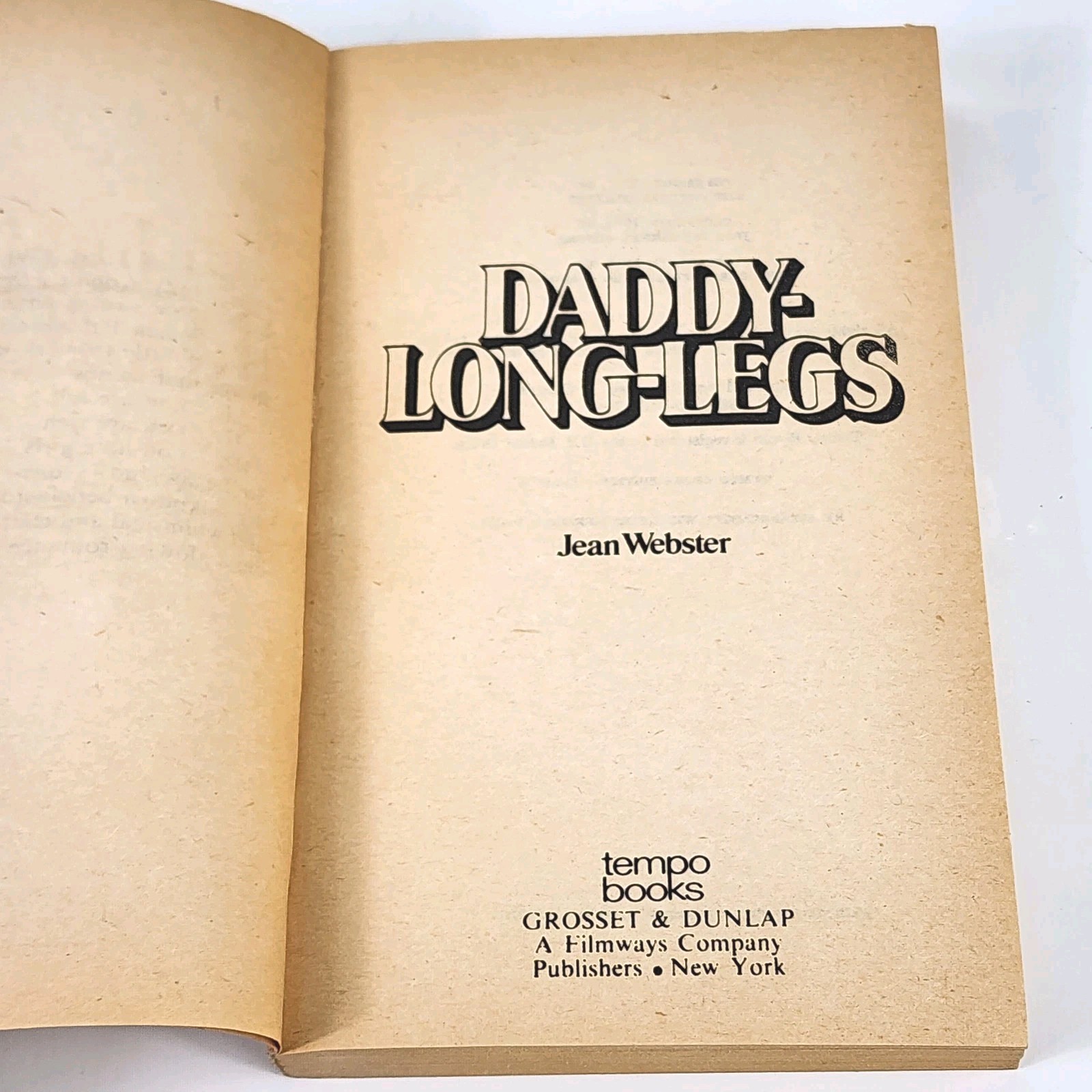 Vintage Daddy Long-Legs by Jean Webster 1980 PB Mystery Orphan Tempo Books