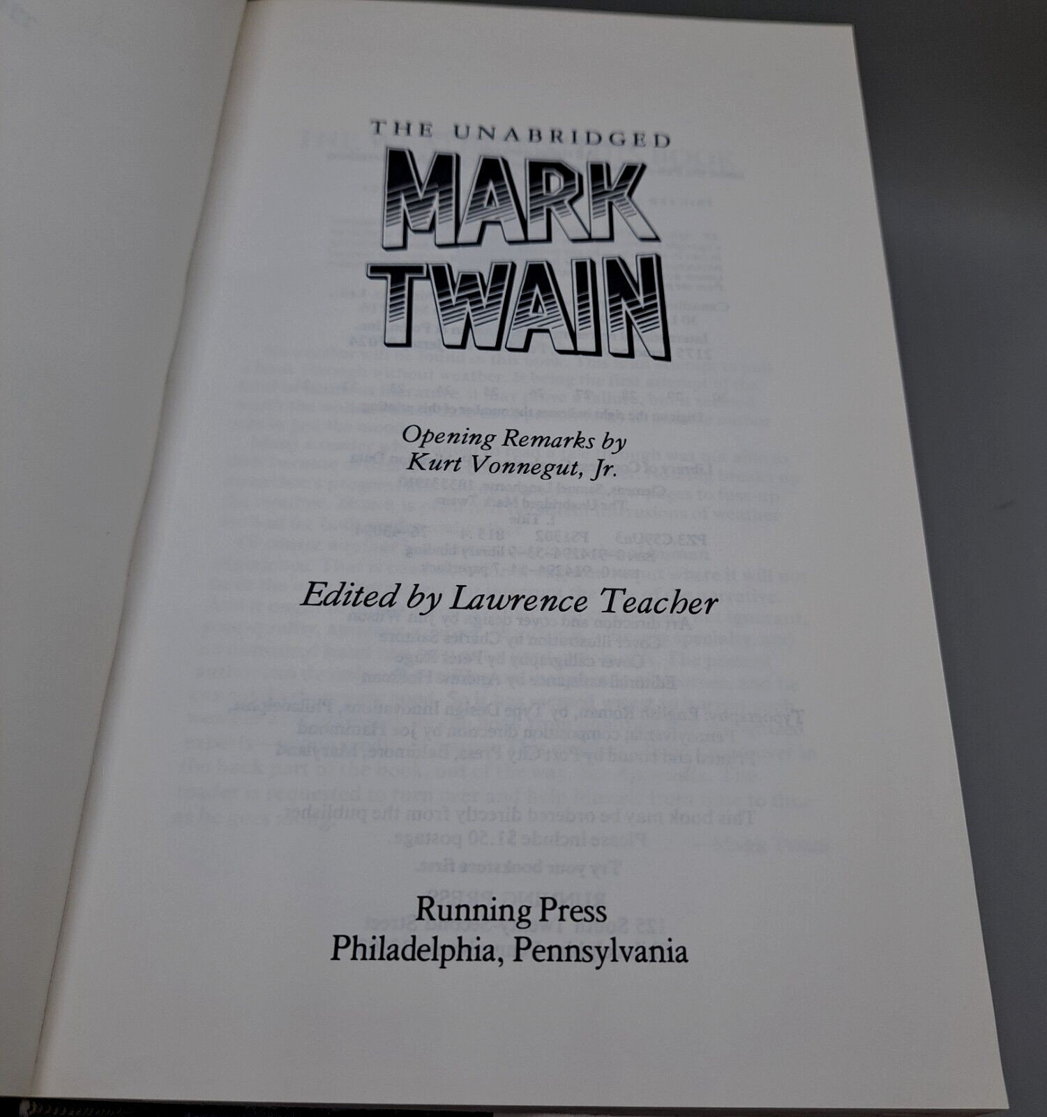 The Unabridged Mark Twain by Lawrence Teacher 1976 Illustrated Dust Jacket