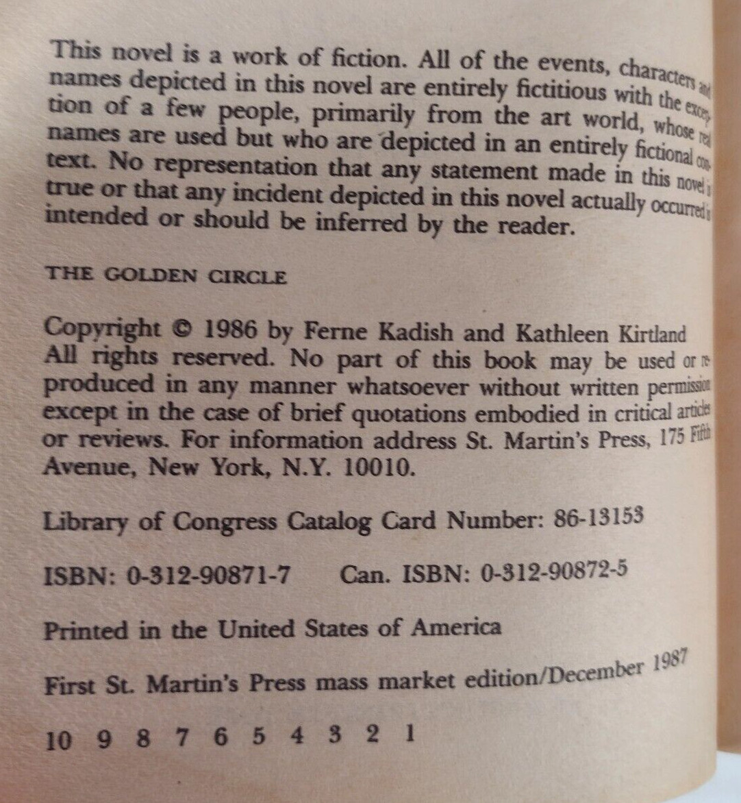 The Golden Circle Ferne Kadish and Kathleen Kirtland vintage Paperback