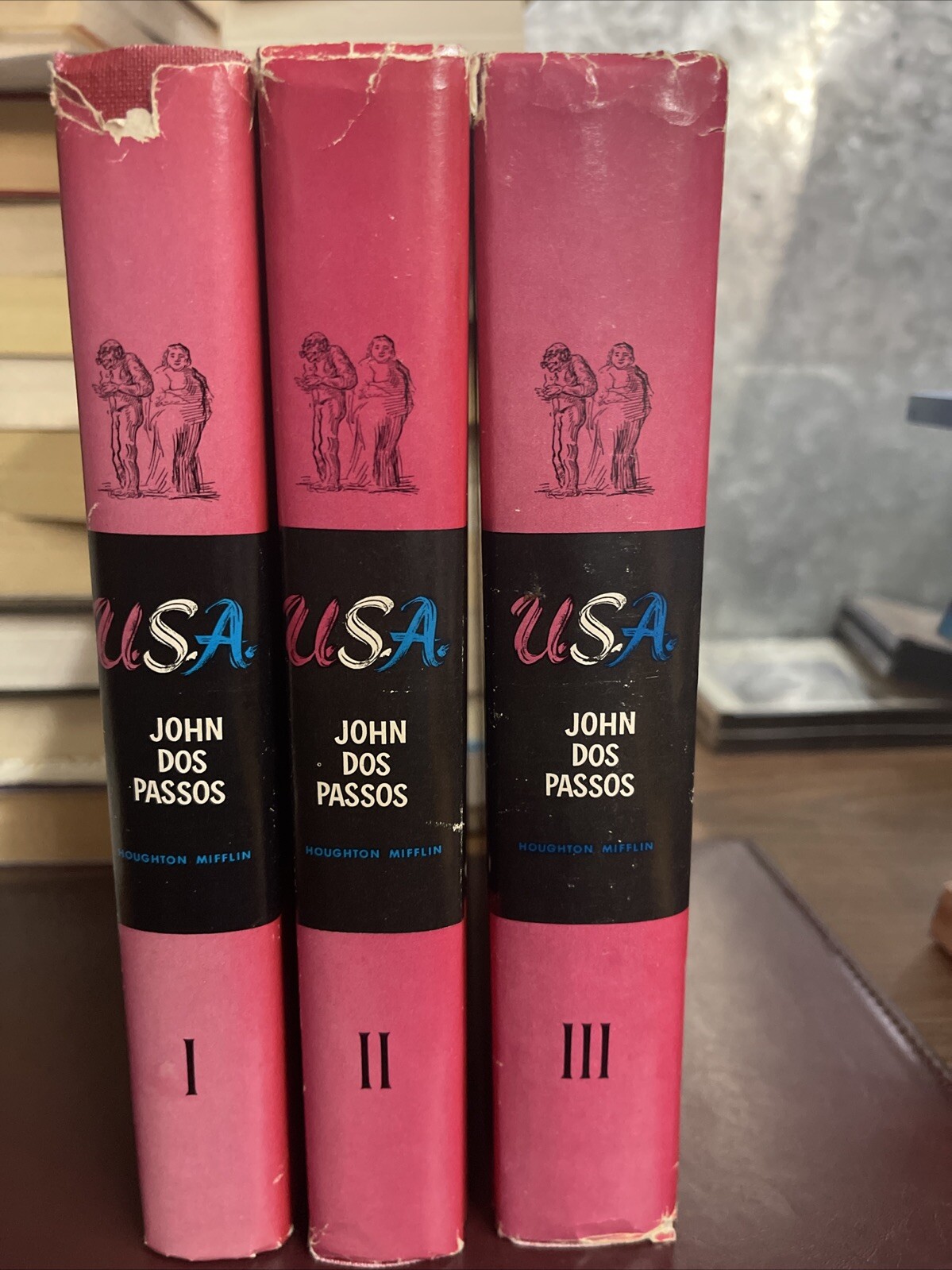 Trilogy USA; The 42nd Parallel; 1919; The Big Money by John Dos Passos 1960 HCDC