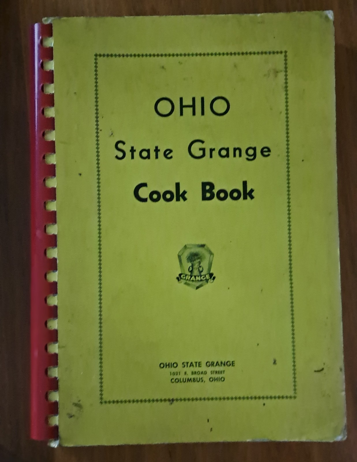 Ohio State Grange Cookbook 16th Edition 1955 Spiral Bound Recipes Book