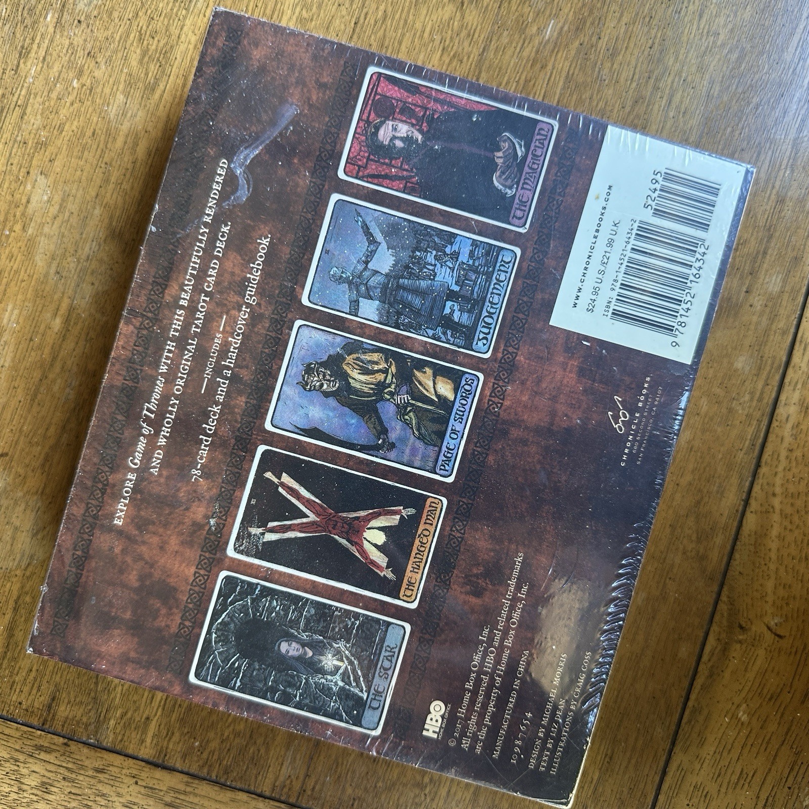 Game of Thrones Tarot by Liz Dean (2018, Cards,Flash Cards) New Factory, Sealed