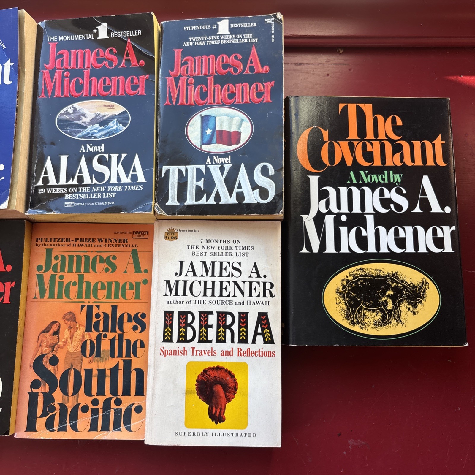 James A Michener Lot of 5 Paperback : Space Iberia Covenant Pacific Chesapeake
