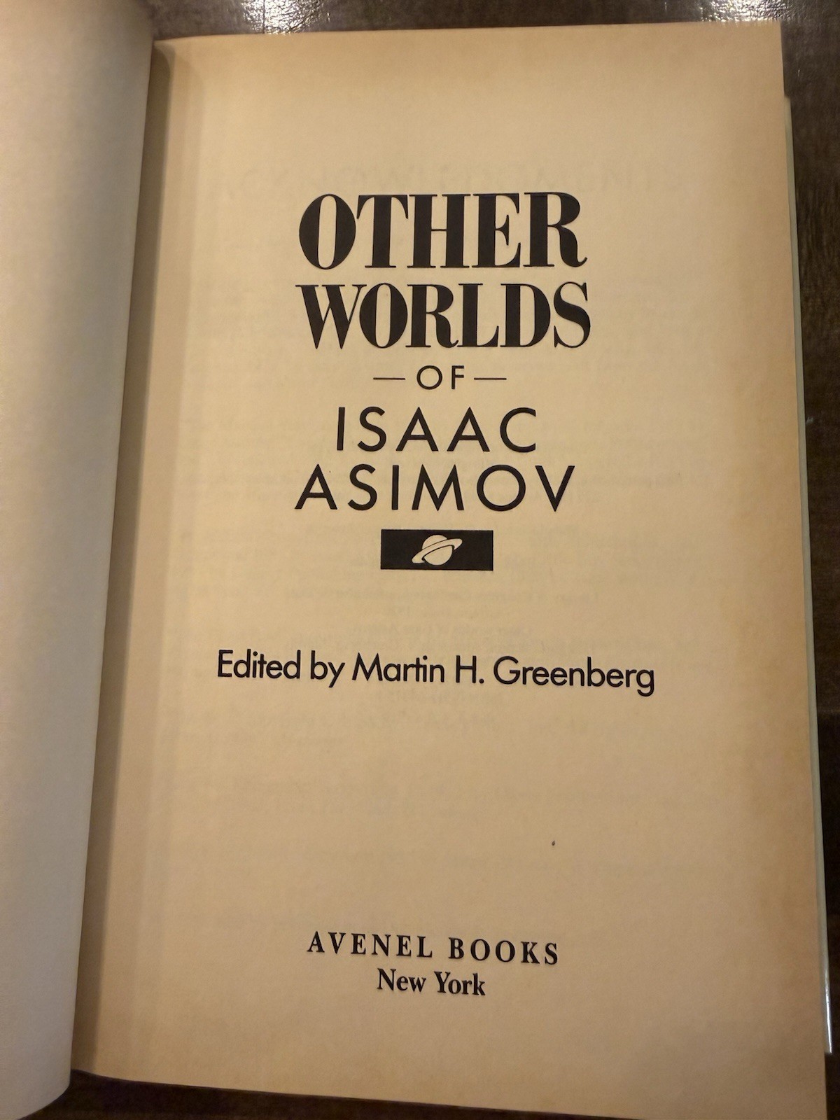 Other Worlds of Isaac Asimov Edited by GREENBERG, Martin H, 1987