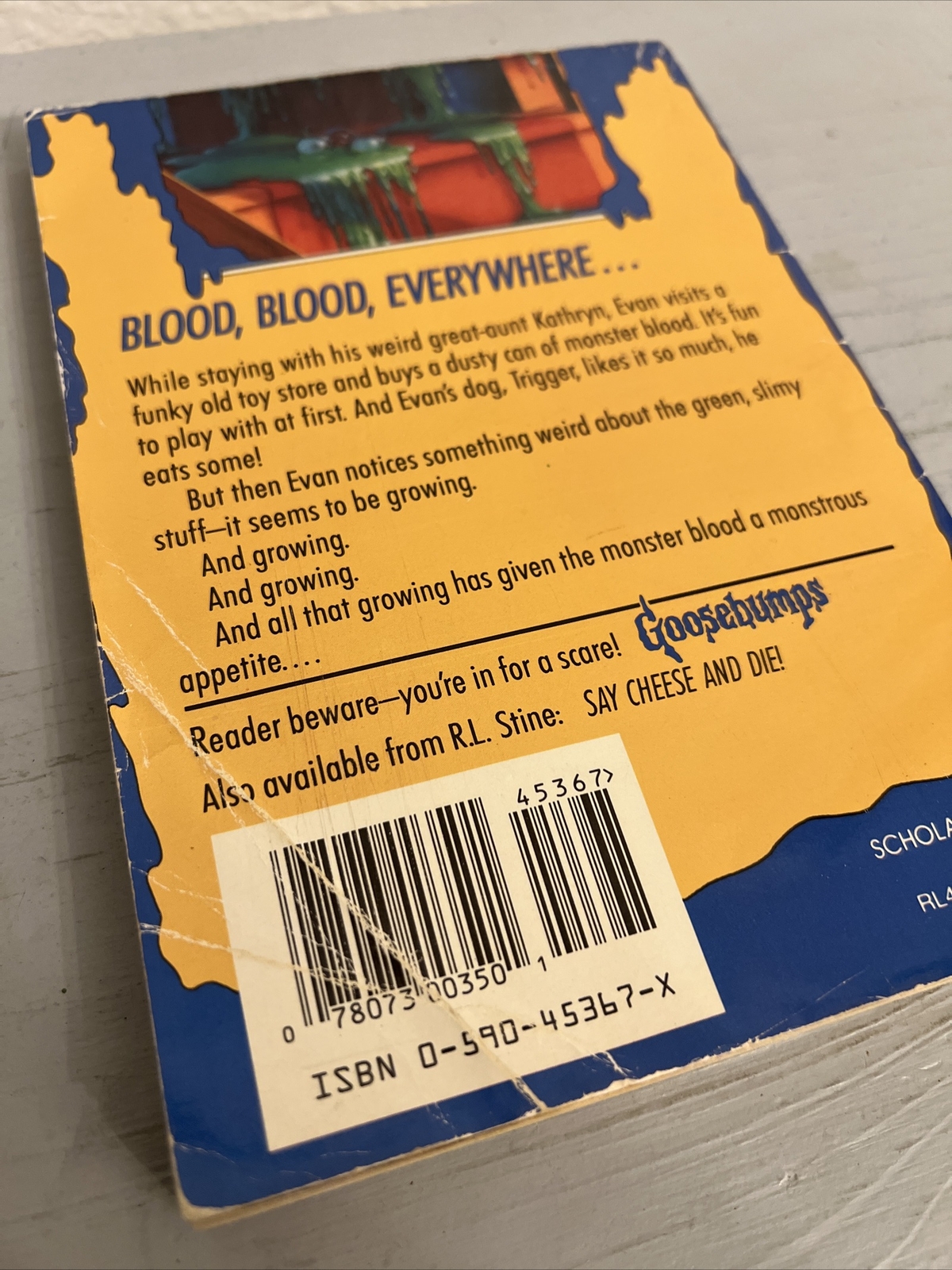 Goosebumps Ser.: Monster Blood by R. L. Stine (1992, Trade Paperback) (PRE-OWNED