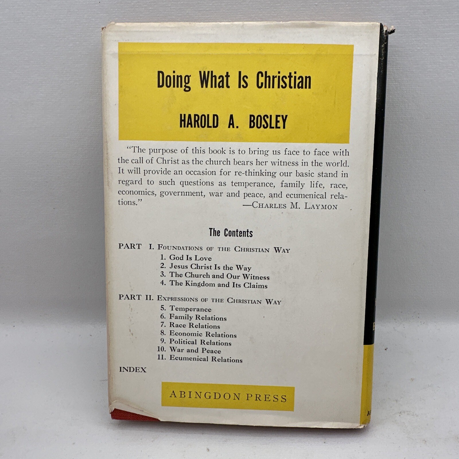 Doing What Is Christian by Harold Augustus Bosley (1960, Hardback)