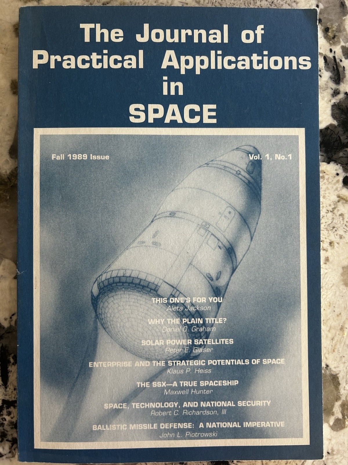 The Journal Of Practical Applications In Space Vol. 1 No. 1 Fall 1989