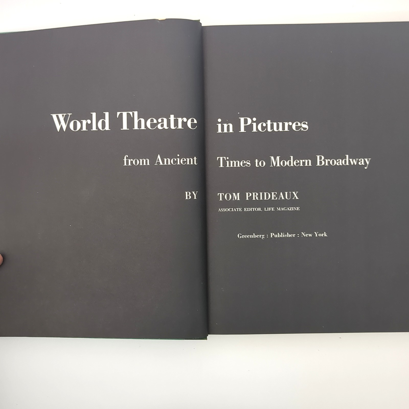 World Theater In Pictures Performing Arts Hardcover Book Tom Prideaux 1953