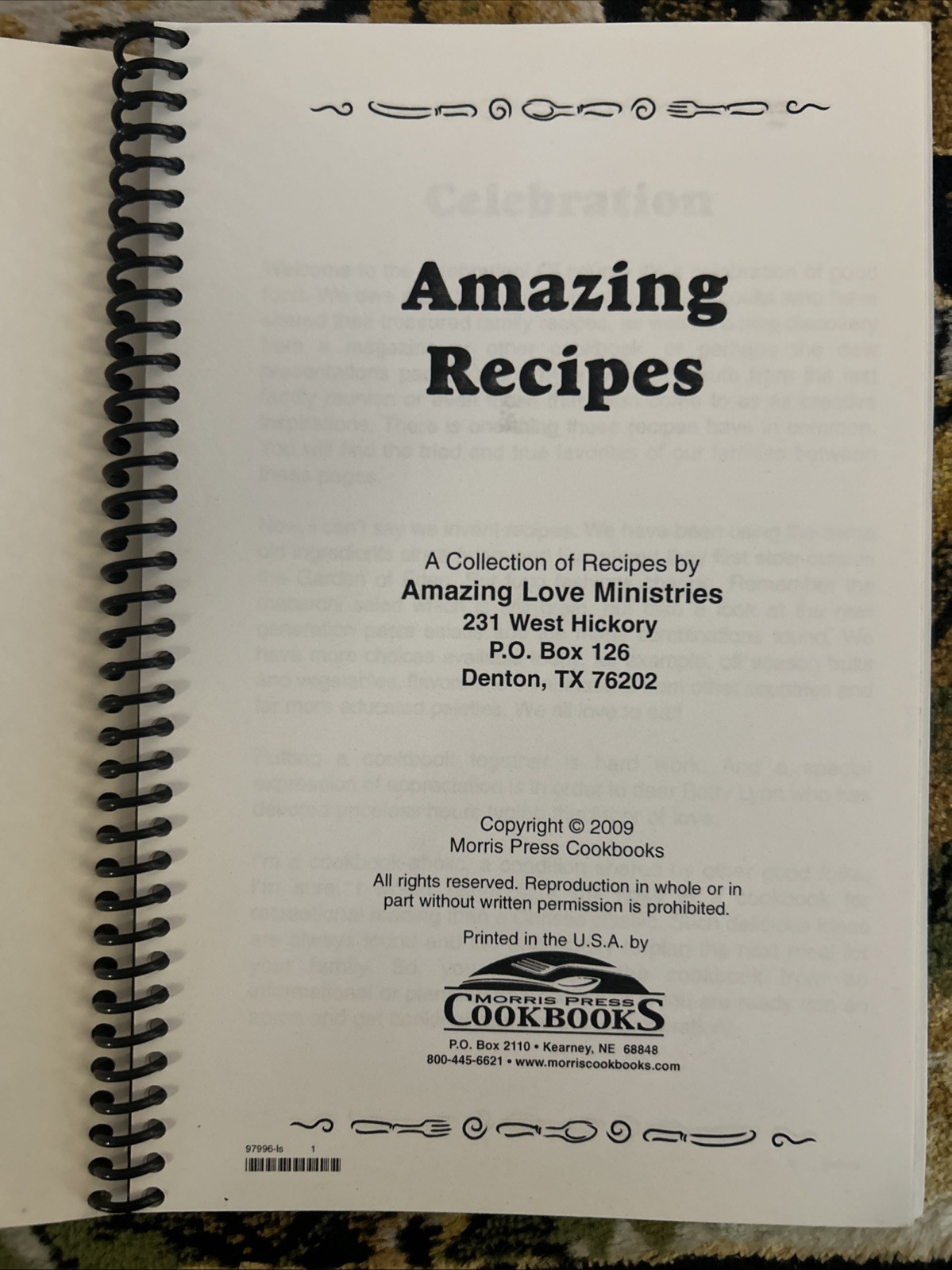 Bon Appetit: Amazing Recipes Morris Press Cookbooks 2009