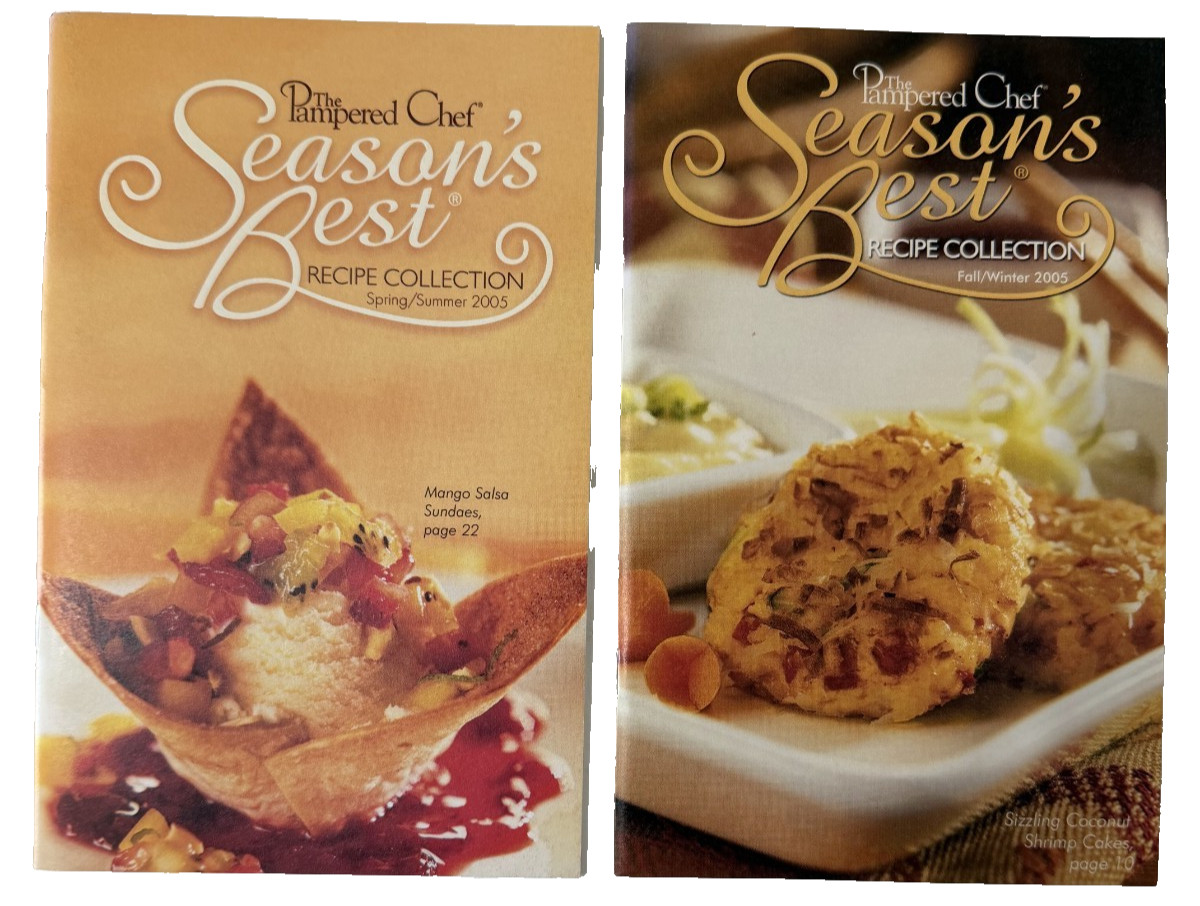 Pampered Chef Season’s Best Recipe Collection Books Lot 17 1995 2000-2008 2013