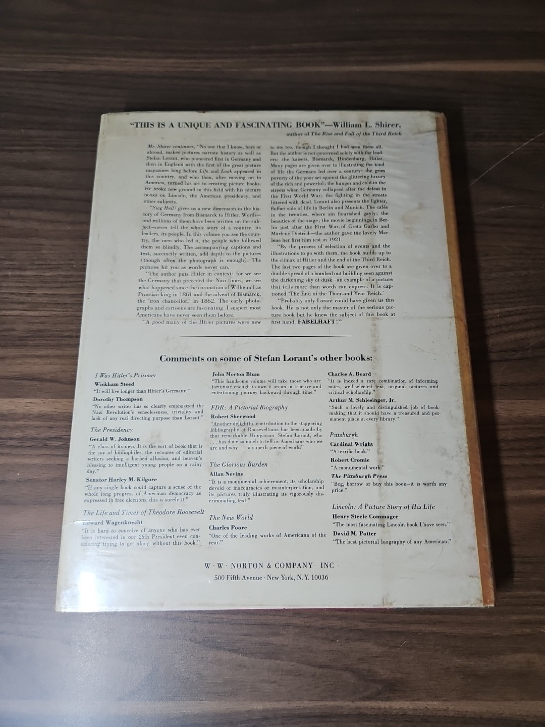 1979 Bonanza Edition Sieg Heil By Stefan Lorant Hardcover w/DJ 1974 Bismarck