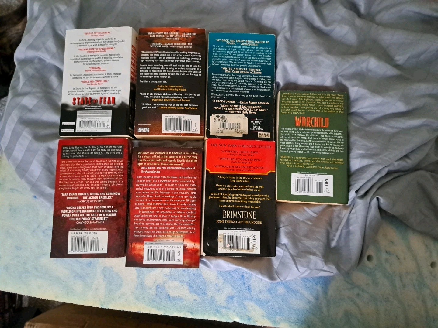 Lot Of 7 Thriller Novels All Different Authors