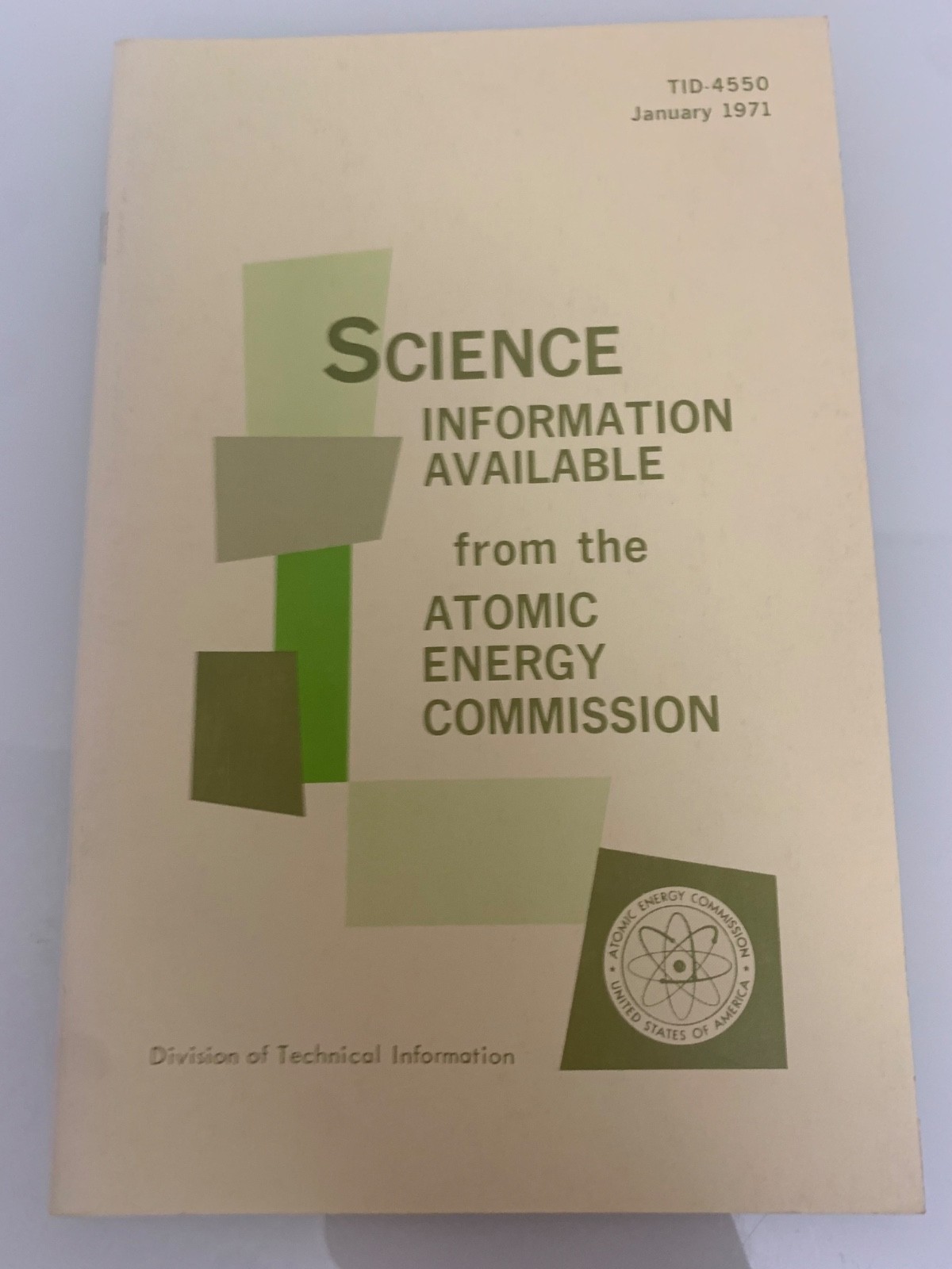 Lot of 10 US Atomic Energy Commission Booklets + Index + Publication List VG