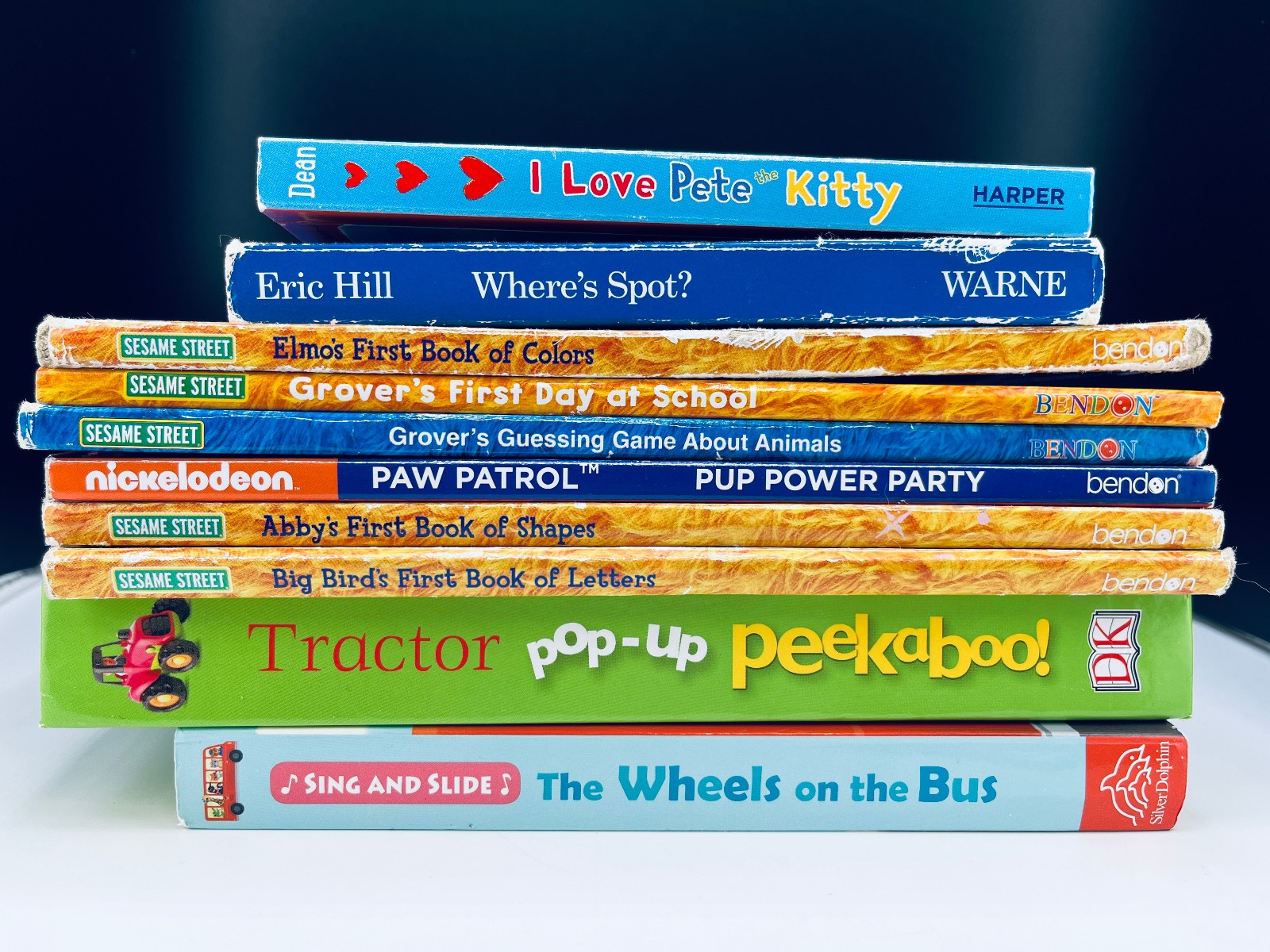 Lot of 10 Children’s Baby Toddler Board Picture Books Kids Daycare Family VIDEO